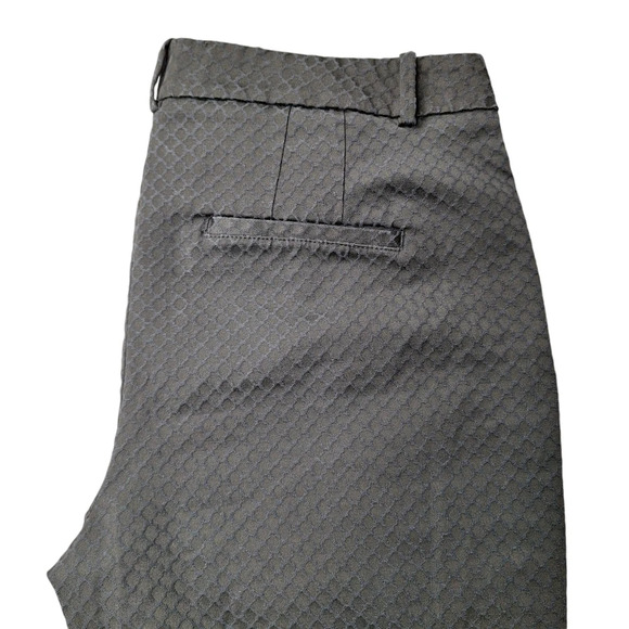 White House Black Market Sz‎ 10 The Slim Ankle Black Textured Pant - Picture 8 of 15